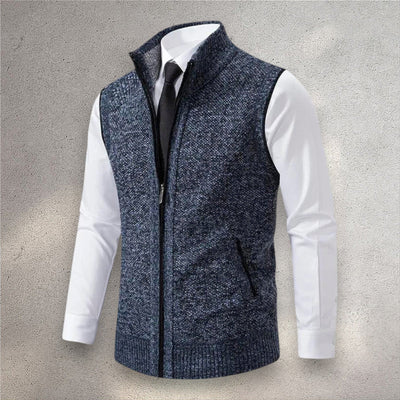 The Levan Knit Vest | Chaleco de punto con cremallera integral